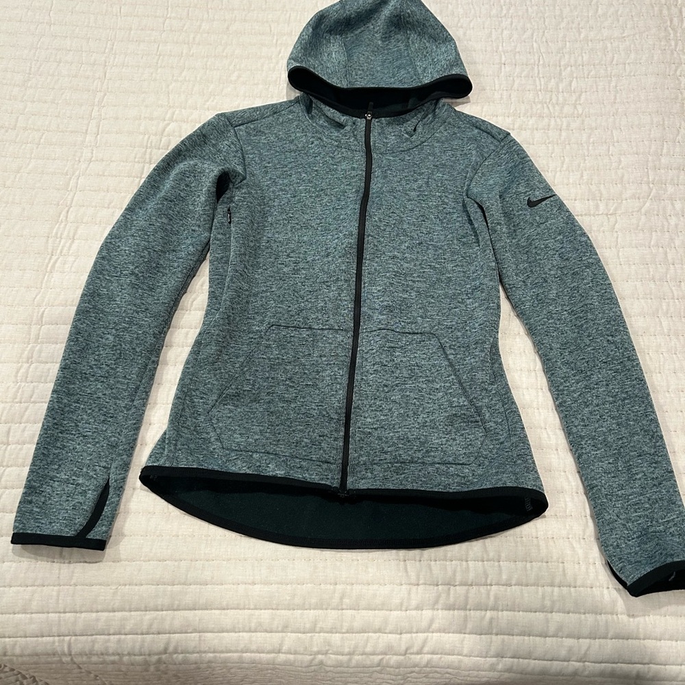 Nike Heather Green/black Women’s Zip-Up Hoodie sz Small